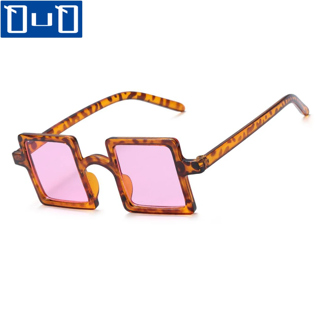 

2022 Kids Cute Vintage Square Sunglasses Boys Girls Leopard Punk Sunglasses Children Shades Anti-UV Kids Polarized Sunglasses