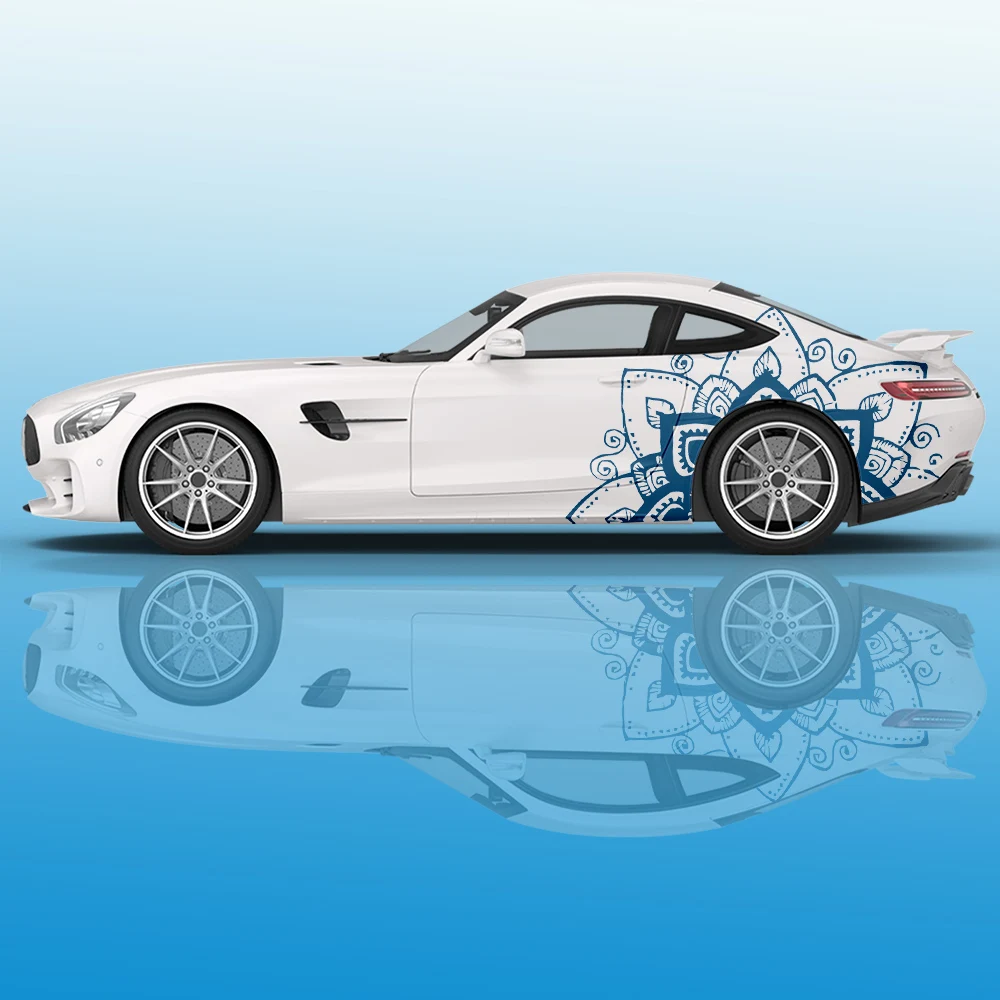 Автомобильные наклейки с изображением мандалы для боковой графики аксессуары