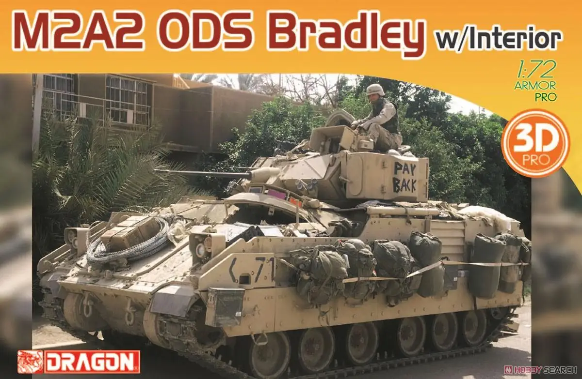 Модель модели Dragon 7414 в масштабе 1/72 M2A2 ODS Bradley с 3D принтом интерьера Модель модели Dragon 7414 в масштабе 1/72 M2A2 ODS Bradley с 3D принтом интерьера