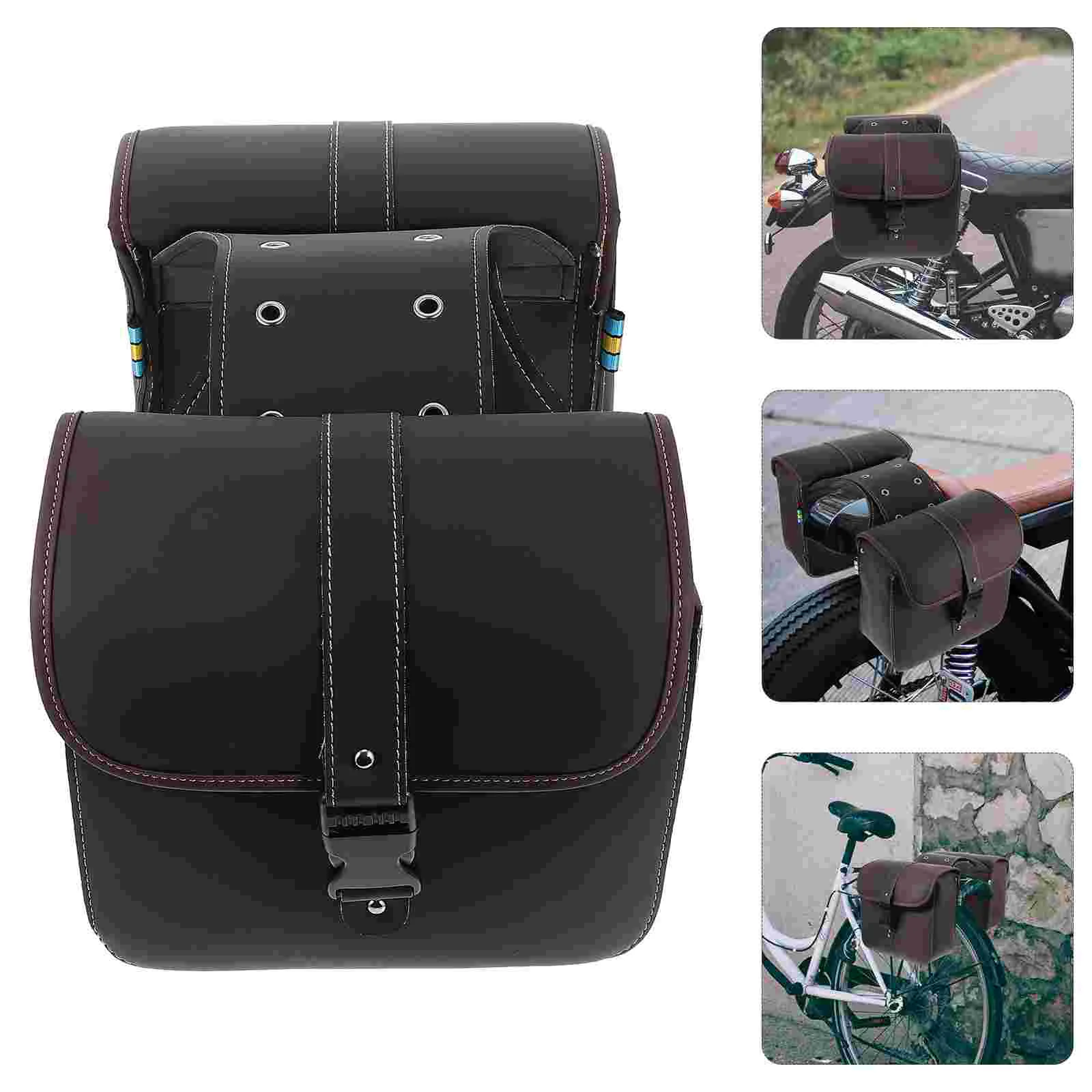 

Motorcycle Side Pouch Bikes Bike Backseat Bag Tool Organizer Tool Kits Men Motorcycle Bag Satchel Saddle Bag
