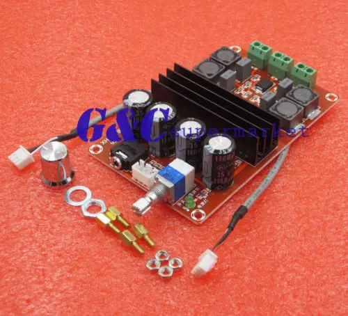 

2*100 Вт TPA3116 D2 двухканальная плата цифрового усилителя 12В-24В, сделай сам, электроника