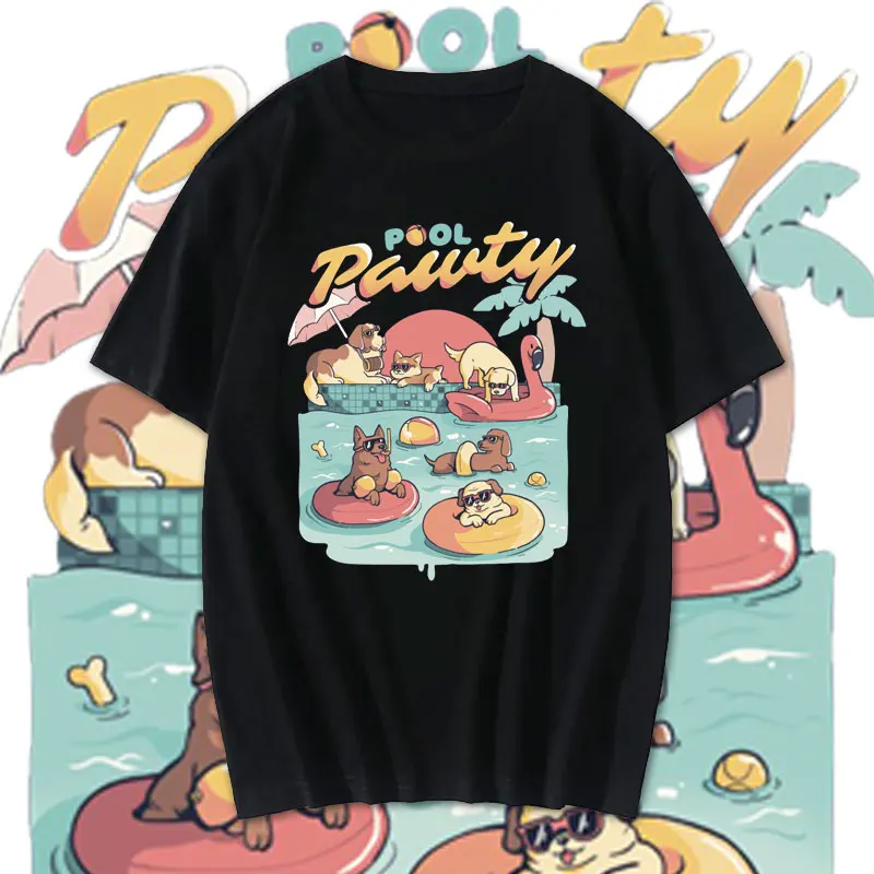 

Футболка с принтом в виде бассейна с забавным рисунком, забавная модная футболка с графическим рисунком, мужская и женская Повседневная футболка, милая хипстерская уличная одежда в стиле Харадзюку, Camisa