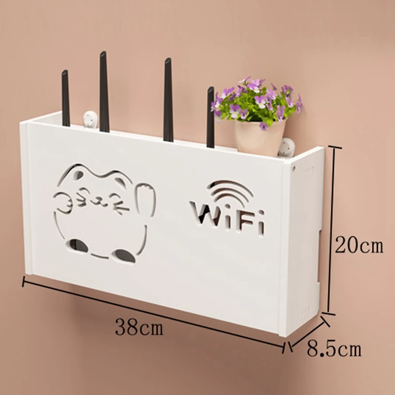 2-х предметный Wi-Fi-маршрутизатор ящик для хранения розетка верхний кабель