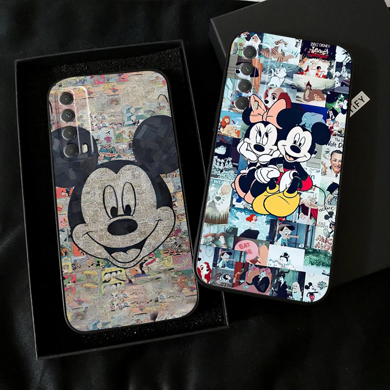 

Disney Mickey Mouse Cartoon Phone Case For Huawei Honor 7A 7X 8 8X 8C 9 V9 9A 9X 9 Lite 9X Lite Back Liquid Silicon Funda Coque