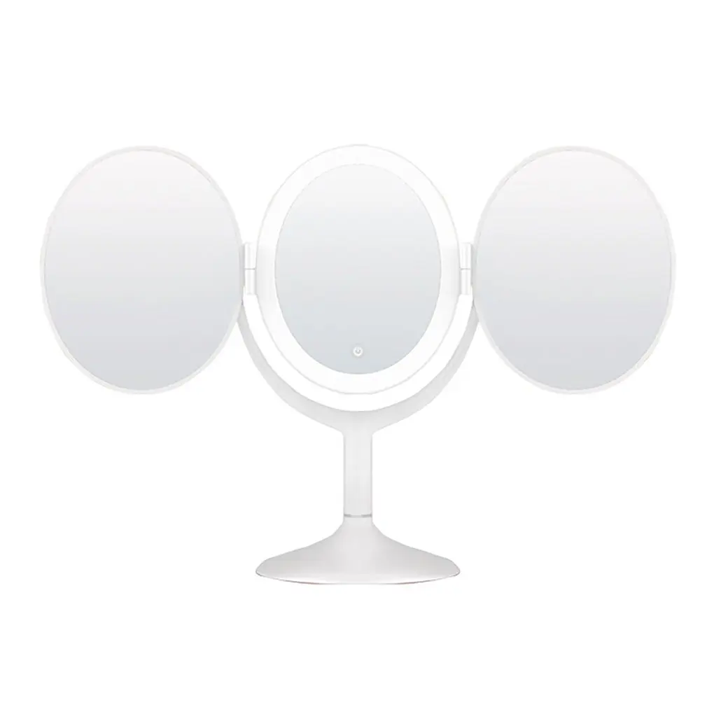 

Зеркало для макияжа со светодиодсветильник кой трехстороннее складное многофункциональное зеркало для макияжа туалетное настольное модн...