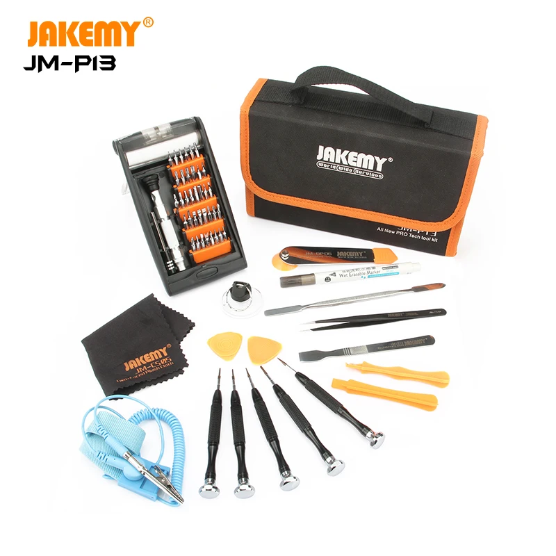 

JAKEMY JM-P13 54 IN 1 Professional Repair Screwdriver Tool Kit Box Set with Electrician tool bag DIY repair tool kit for i8/iX