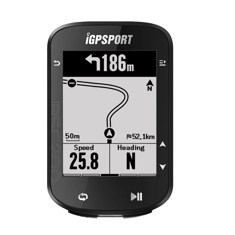 

Igpsport Bsc200 Bicycle Speed Meter Waterproof Cycling Route Navigation Bike Speedometer Full Screen Mobile Phone APP Control