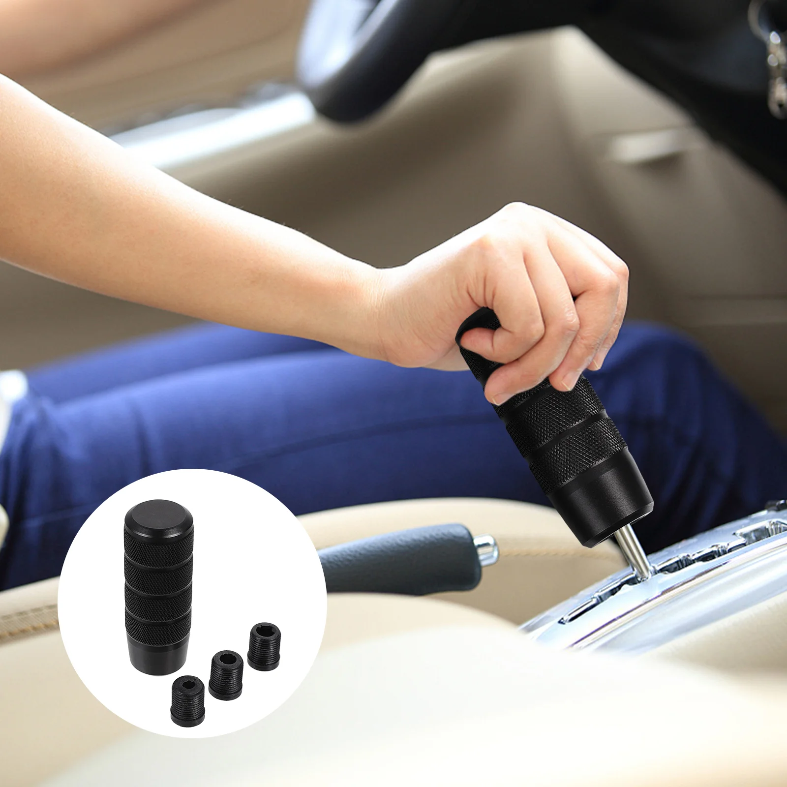 

Shifter Knob Gear Car Stick Head Automatic Button Knobs Aluminum Alloy Lever Accessories