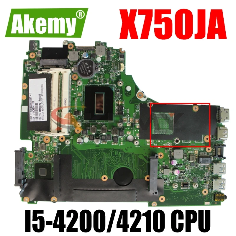 

X750JA-I5-4200/4210 Motherboard For Asus X750J k750J A750J X750JB Notebook notebook motherboard mainboard