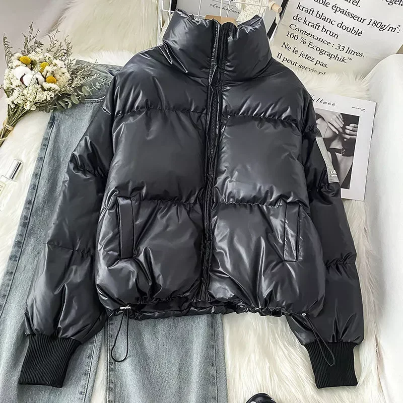 New2022 Jacket Women Parkas Thicken Warm Coat Mens Stand Collar Jackets Solid Color Parka Coat Women Fashion New Streetwear