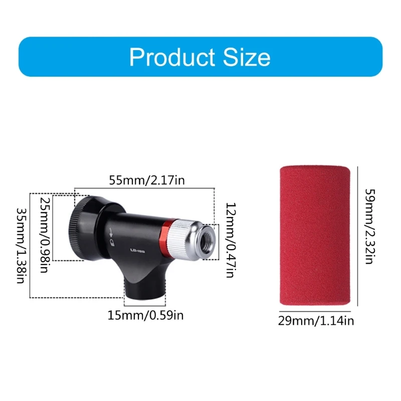 11UE портативный насос для накачивания CO2 быстрый и легкий велосипедный шин