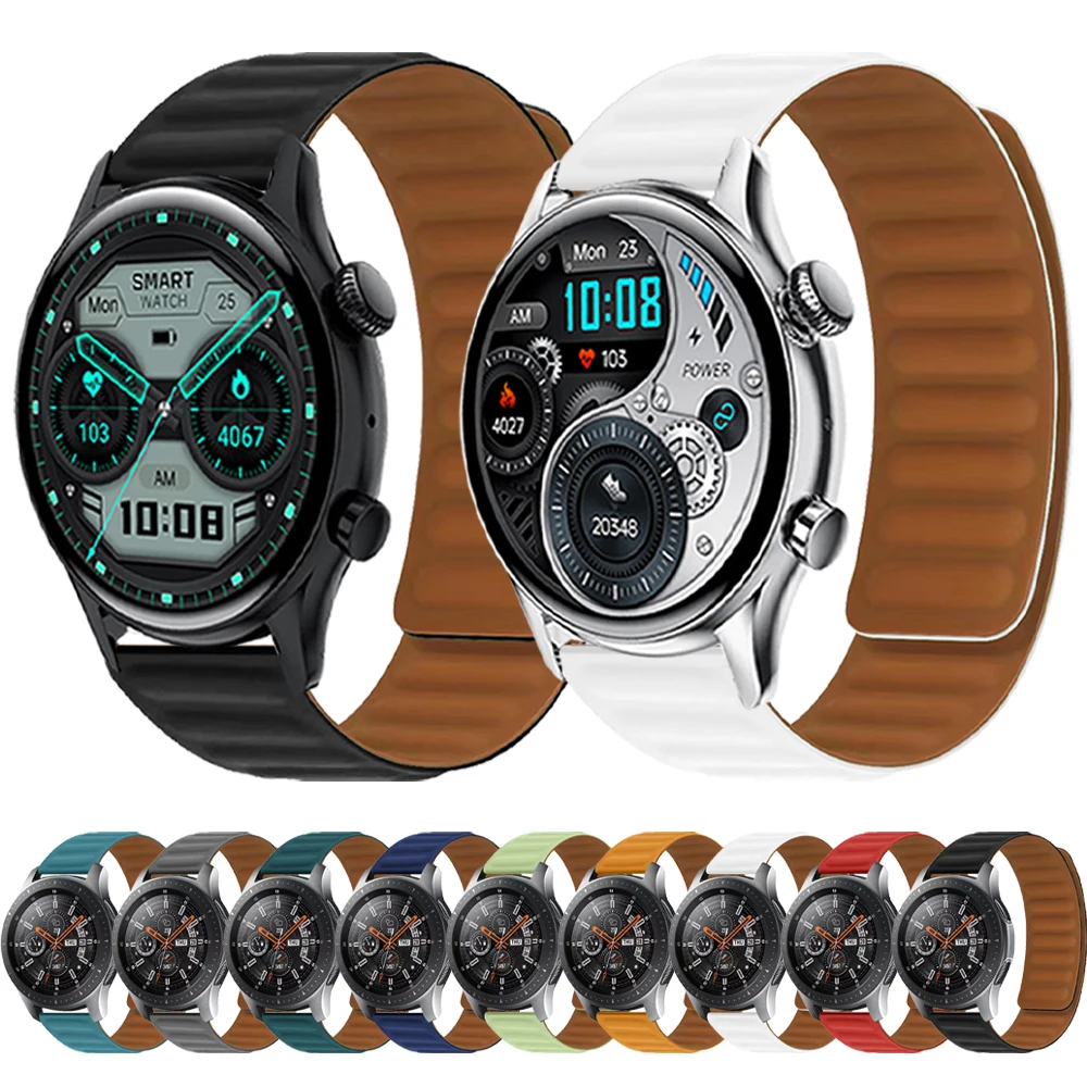 

20mm 22mm Silicone Magnetic Loop Band For COLMI M40 I30 Bracelet For COLMI P8 Plus Pro P9 P12 V23 V31 Land 2S Strap Wristbands