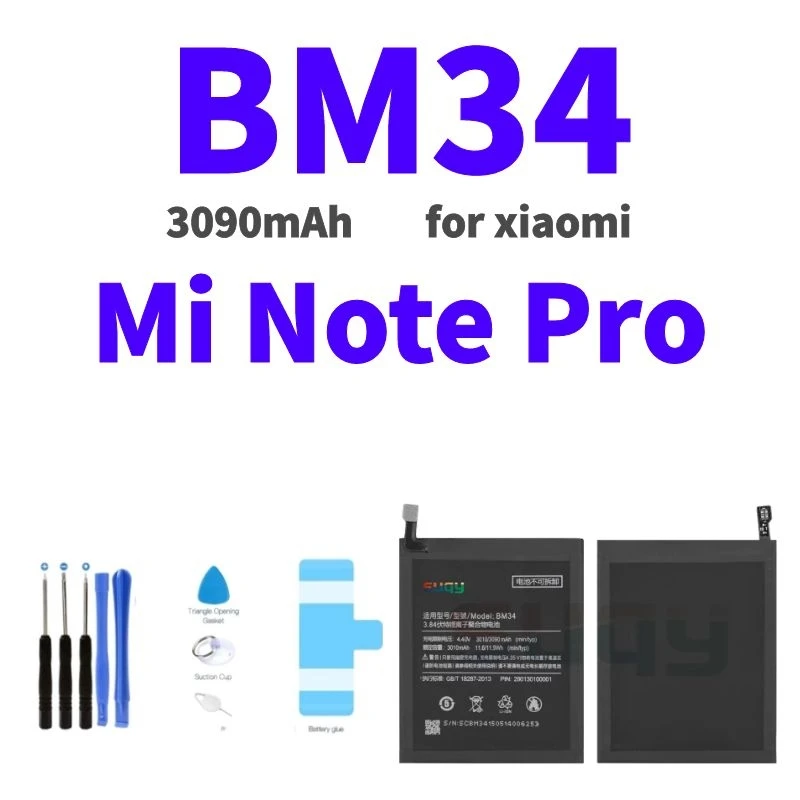 

suqy BM34 Battery for xiaomi Mi Note Pro Original Battery Replacement for Mi Note Pro Bateria for Mi Note Pro Phone Batterie