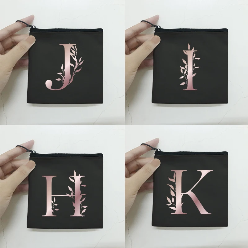 

Coral Pink Letters Coin Purse Women Girls Convenient Key Case Exquisite Mini Pouch Wallet Bag Beautiful Zipper Coin Purse