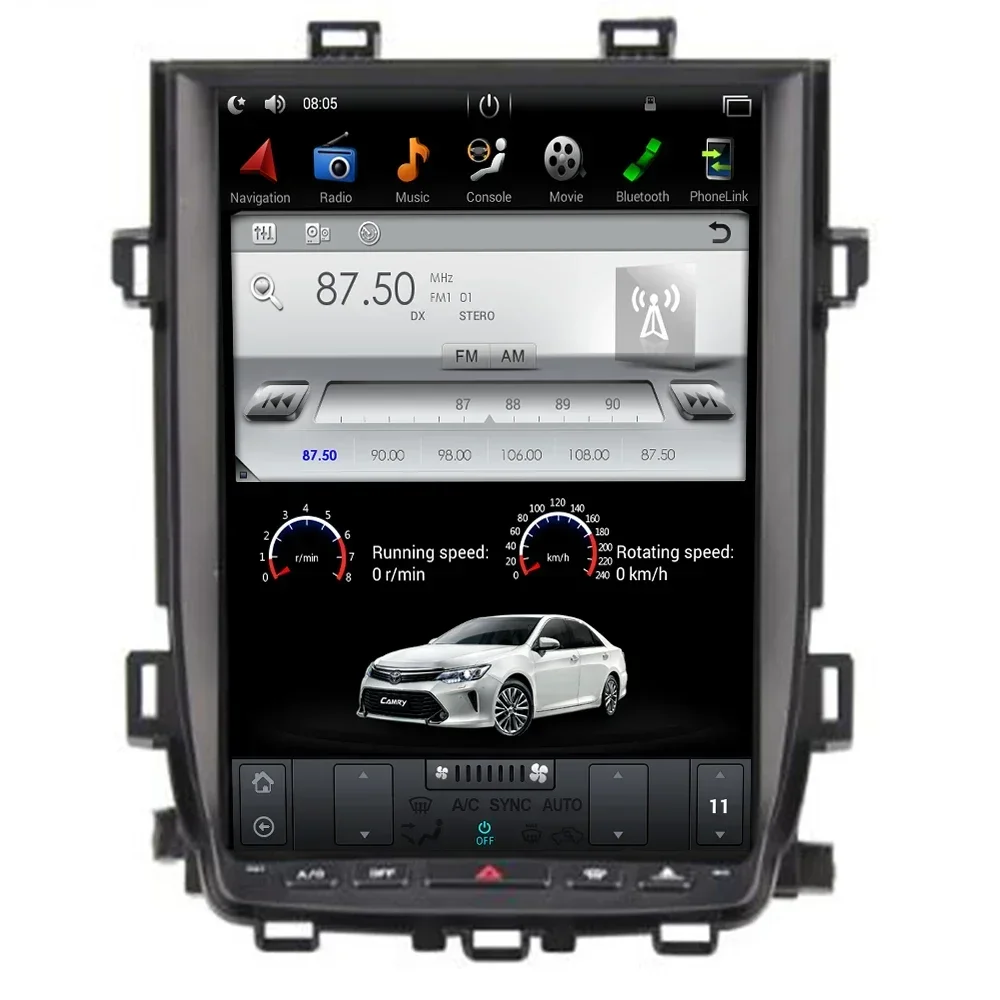 Автомобильный мультимедийный плеер PX6 на Android с GPS для Toyota Alphard ANH20 Elfa A20 Типоразмер