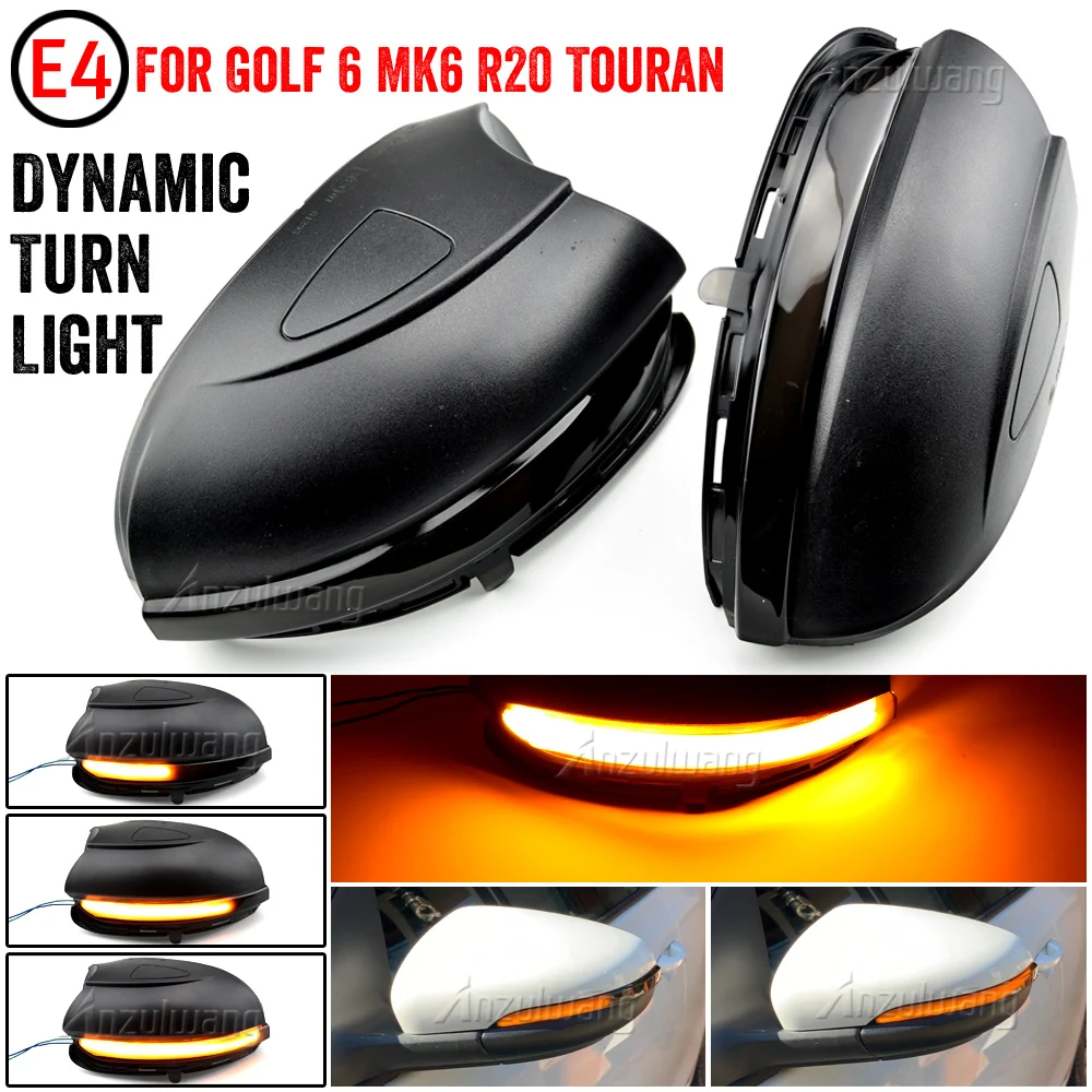 

LED Dynamic Turn Signal Light Repeater Light Sequential Indicator Blinker For Volkswagen VW GOLF 6 VI MK6 GTI R line R20 Touran