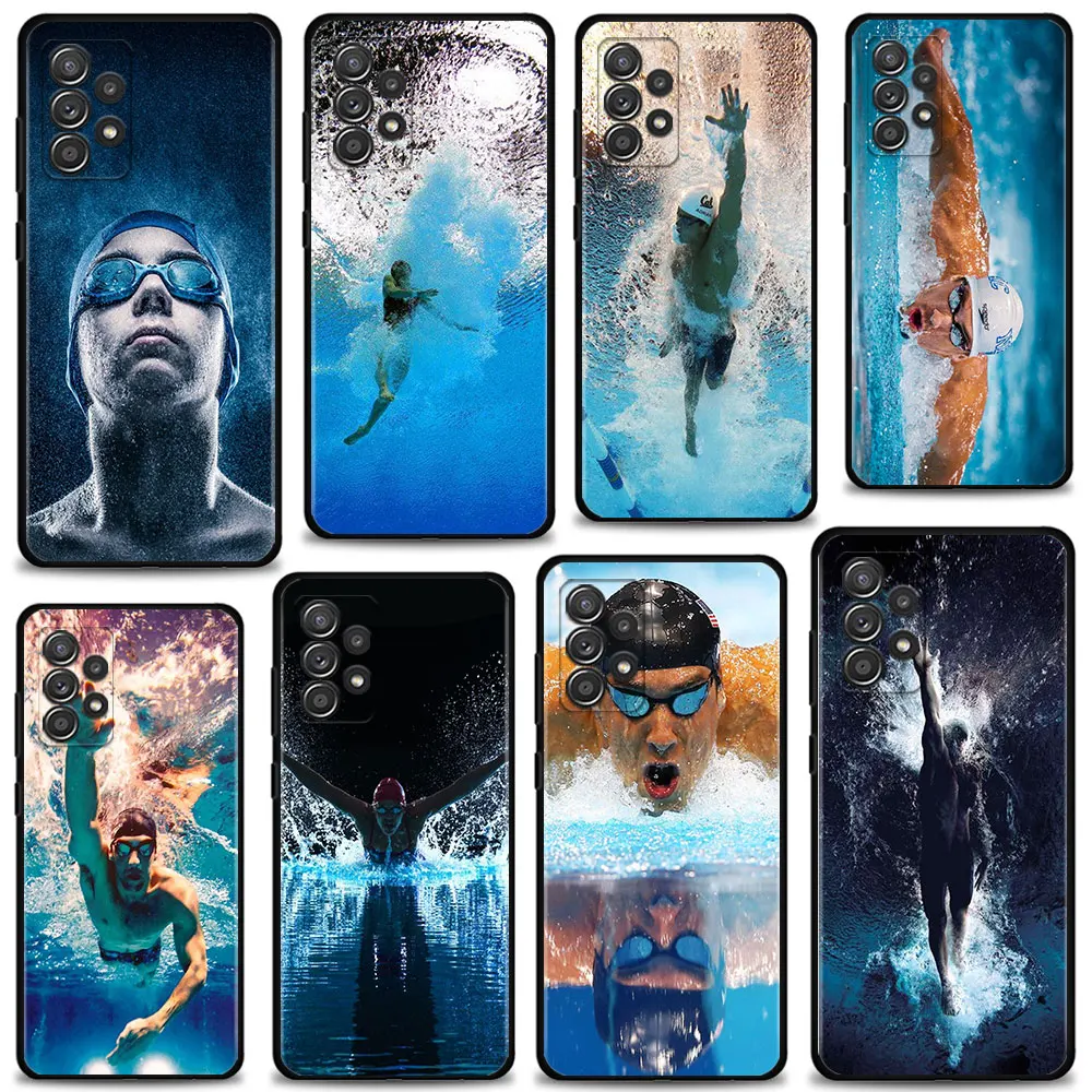 

Phone Funda Casing michael phelps swimming For Samsung A52 A71 A41 A21s A31 A12 A51 A72 A02s A32 4G A13 A52s 5G A53 A23 A22
