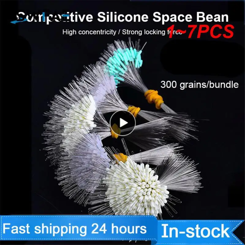 

1~7PCS lot Float Transparent Rubber Stopper S M L Fishing Bobber Stopper Float Cylindrical Space Bean Fish Line Accessories