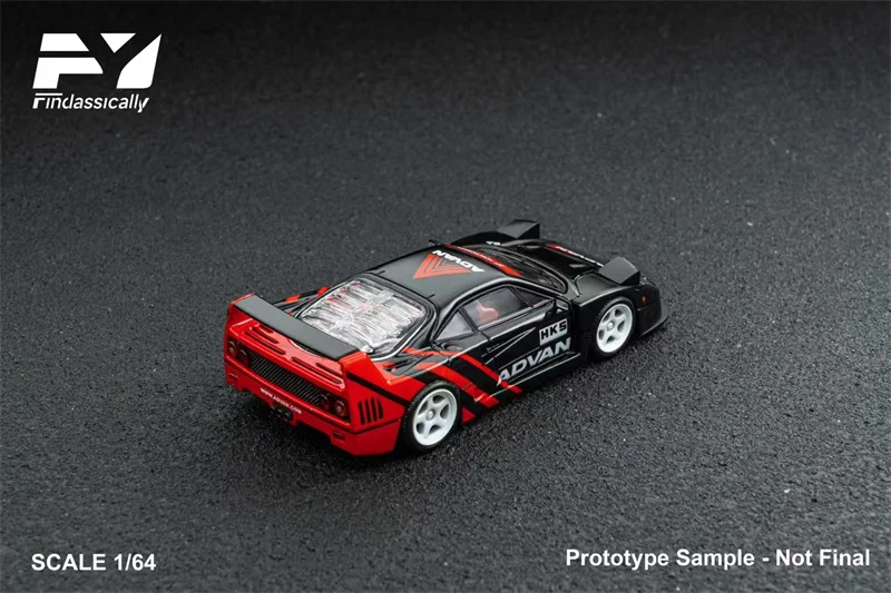 Фото Коллекционная модель автомобиля Findclassically FY 1:64 F40 ADVAN из литого металла №3