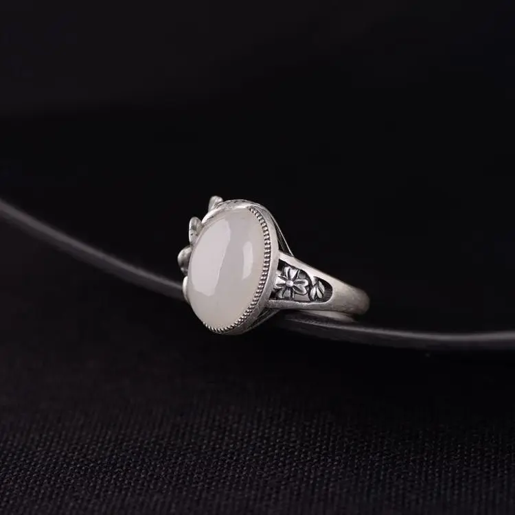 Новый серебряный оригинальный дизайн цветок сливы с инкрустацией натурального