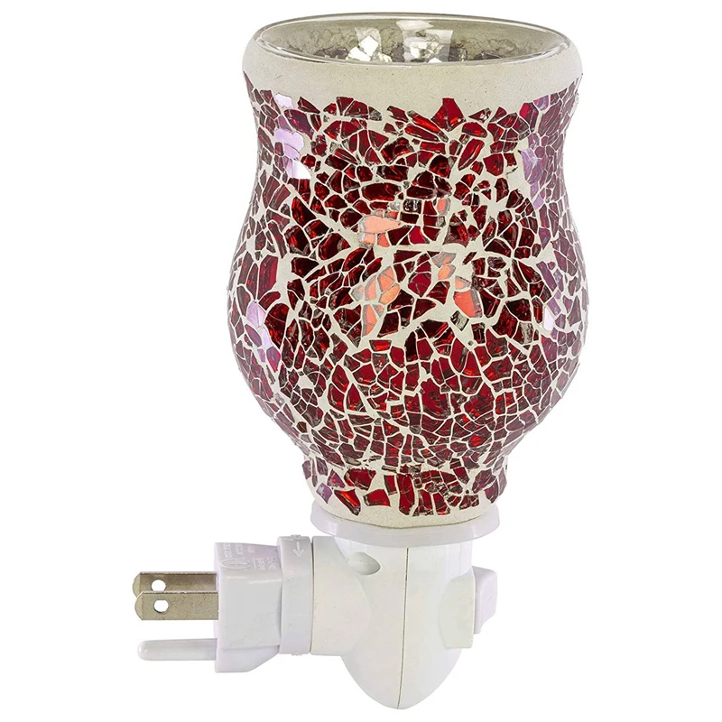 

Mosaic Creative Night Light Melting Wax Aromatherapy Essential Oil Lamp Plug-In Scented Wax Melt Heater US Plug