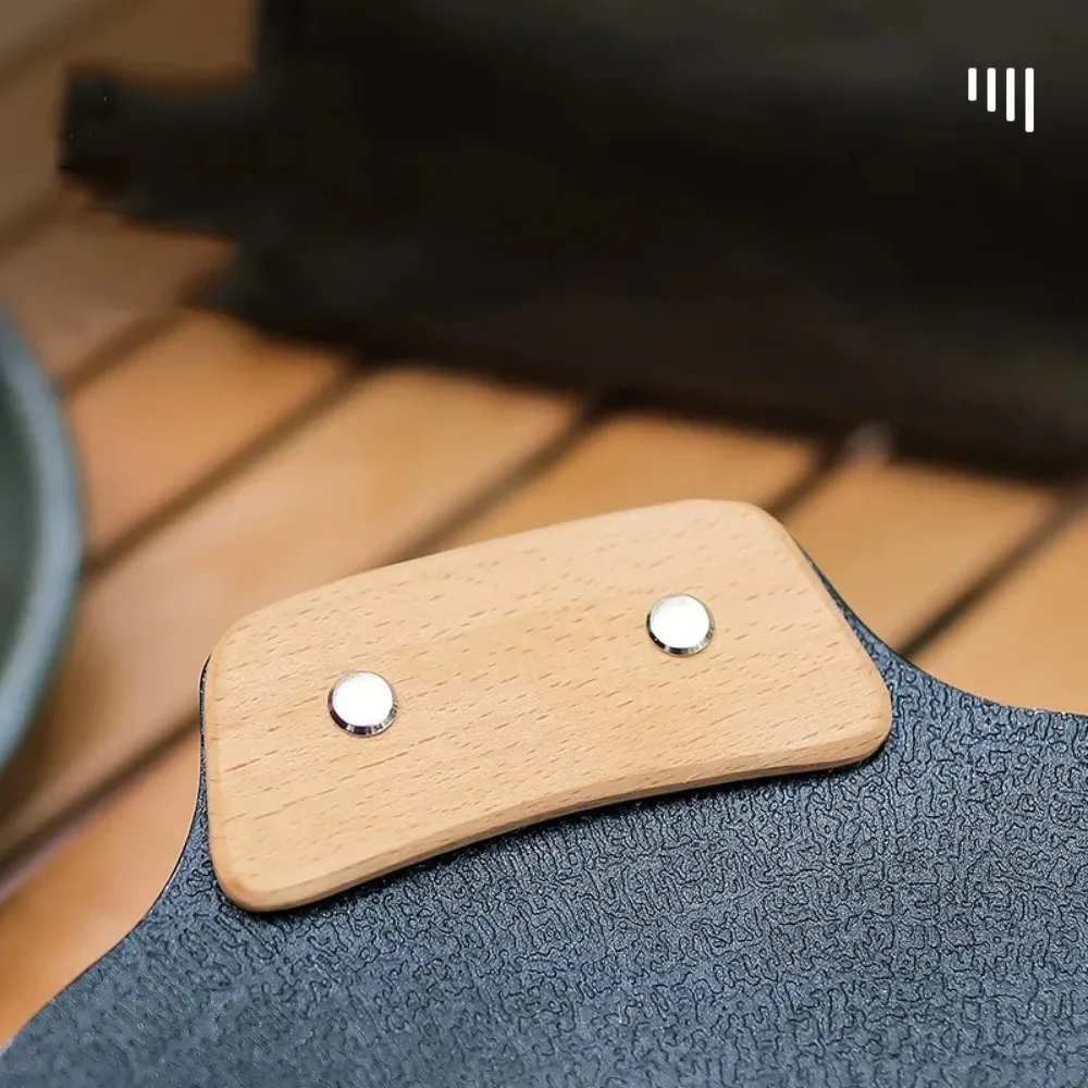 Изолированная Деревянная Ручка Для Сковороды Барбекю С Защитой От Ожогов