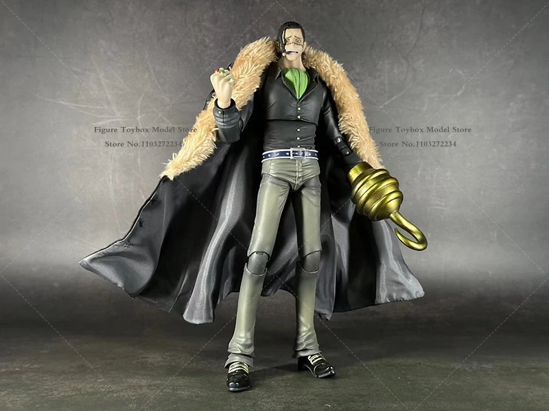 SHF аниме цельный экшн-фигурка украшения Kaidou синий меховой плащ сэр Крокодил 18 см