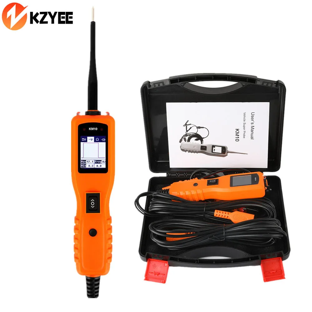 KM10 Automotive Circuit Tester Power Circuit Probe Kit Electrical System Diagnostic Tool 12V 24V Voltage Electrical System Tests