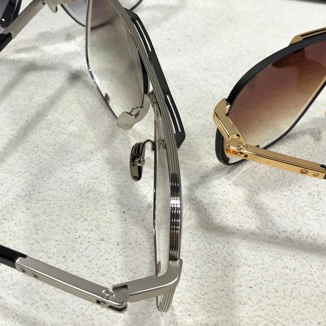 Мужские солнцезащитные очки модные дизайнерские высокого качества в титановой