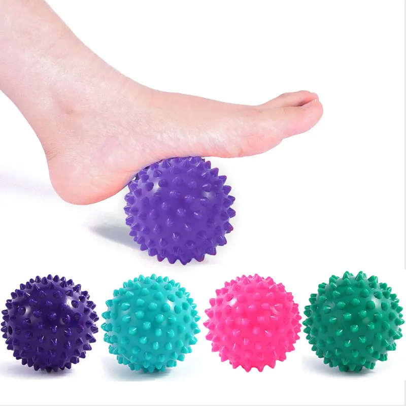 

Durable PVC Spiky Massage Ball Trigger Point Sport Fitness Hand Foot Pain Relief Plantar Fasciitis Reliever Hedgehog 7cm Balls