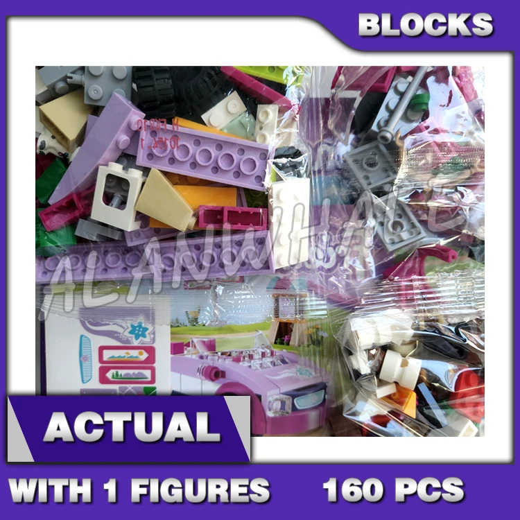 

160pcs Friends Heartlake Emma's Sports Cars 10154 Model Building Blocks Assemble the girl Toy for children Compatible with