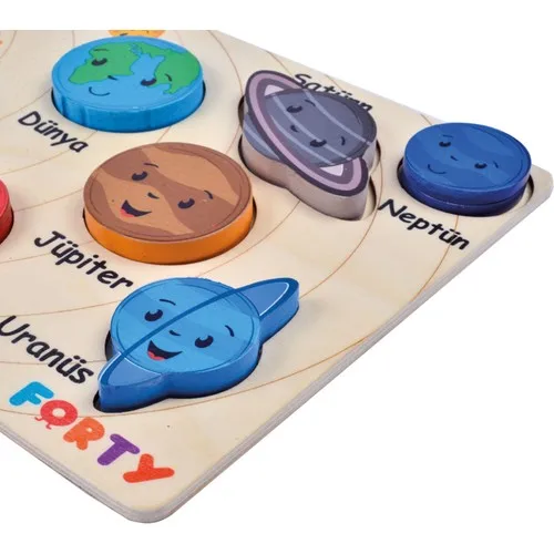 Natural Wooden Educational Planets Puzzle (Bultak) Montessori Sky Discovery | Игрушки и хобби