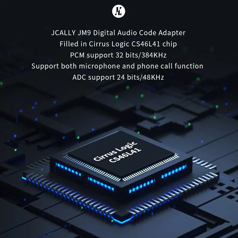 Фото Кабель-переходник jмелак JM9 Type-C на 3,5 мм, чип ЦАП CS46L41 для Android, адаптер для наушников высокого разрешения, поддерживает PCM 384 кГц/32 бит и звонки №5