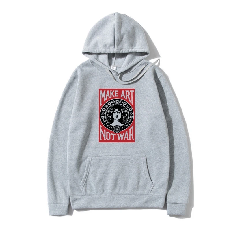 

Pacifis Peace Ar Slogan Outerwear Make Ar No War Unisex S-3Xl Festival Party Fashion Classic Style Hoody