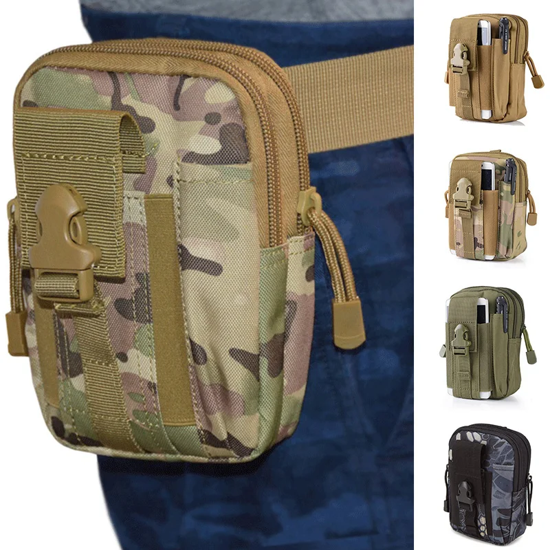 

2022 Fashion Men Waist Pack Bum Bag Black Pouch Waterproof Military Belt Waist Packs Molle Nylon Mobile Phone Wallet Travel Tool