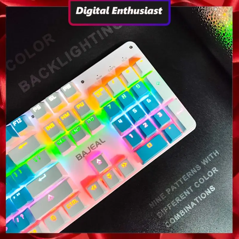 

Клавиатура Проводная Механическая с Rgb-подсветкой, 104 клавиш, два цвета