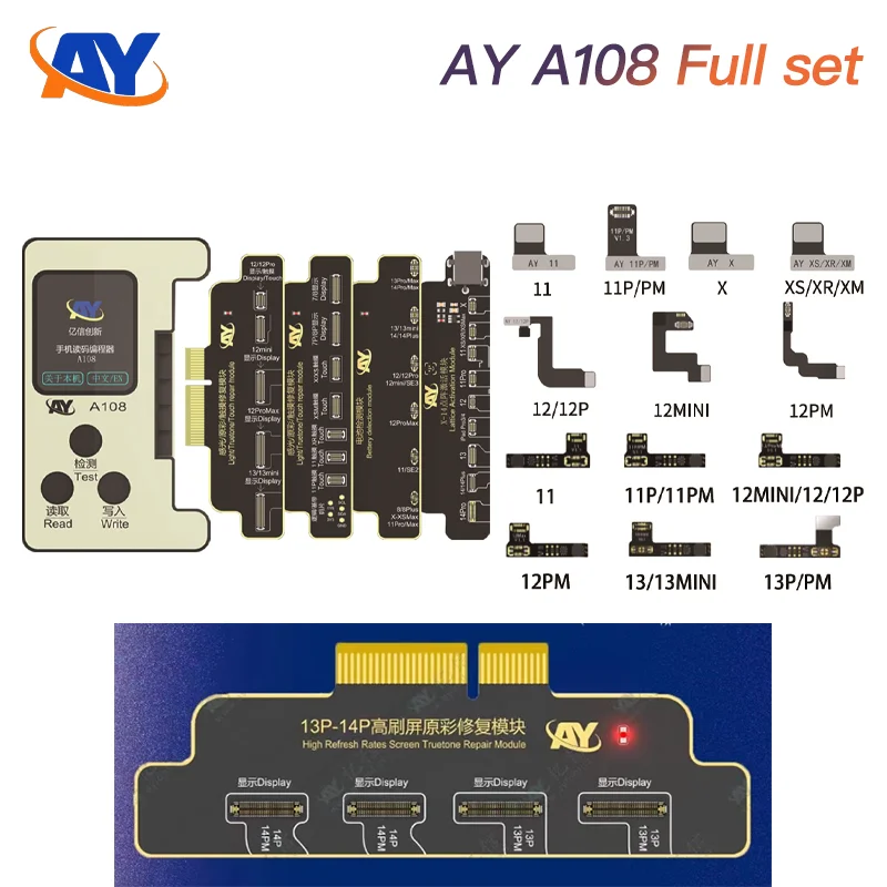 AY A108 13Pro-14 Pro Max ремонт истинных тонов для iPhone 7-14 экран Оригинальная батарея