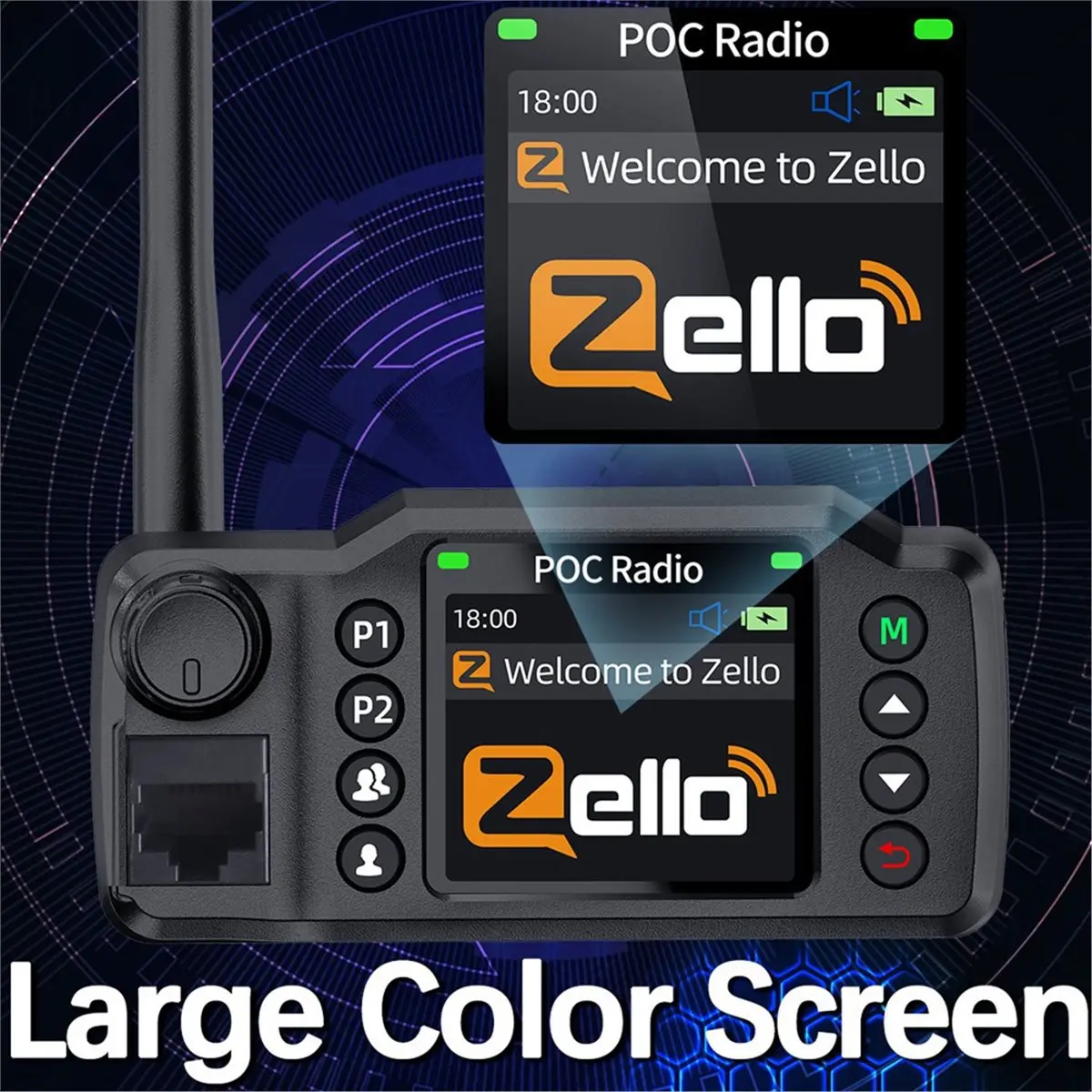 Фото (DT93) Мини 4G глобальная автомобильная рация POC с Wi-Fi и Bluetooth для дальней связи, FM-трансмиттер, автомобильная рация для любительской радиосвязи №1