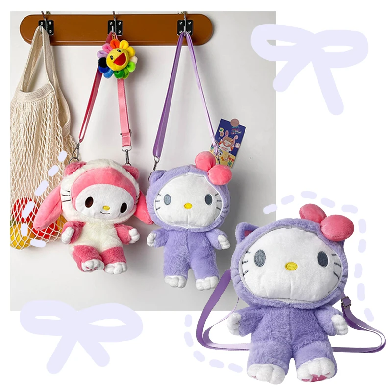 

Kawaii Мультфильм Плюшевая сумка через плечо My Melody аниме плюшевая Сумка-Кроссбоди кошелек кросс-боди сумка через плечо пушистая симпатичный п...