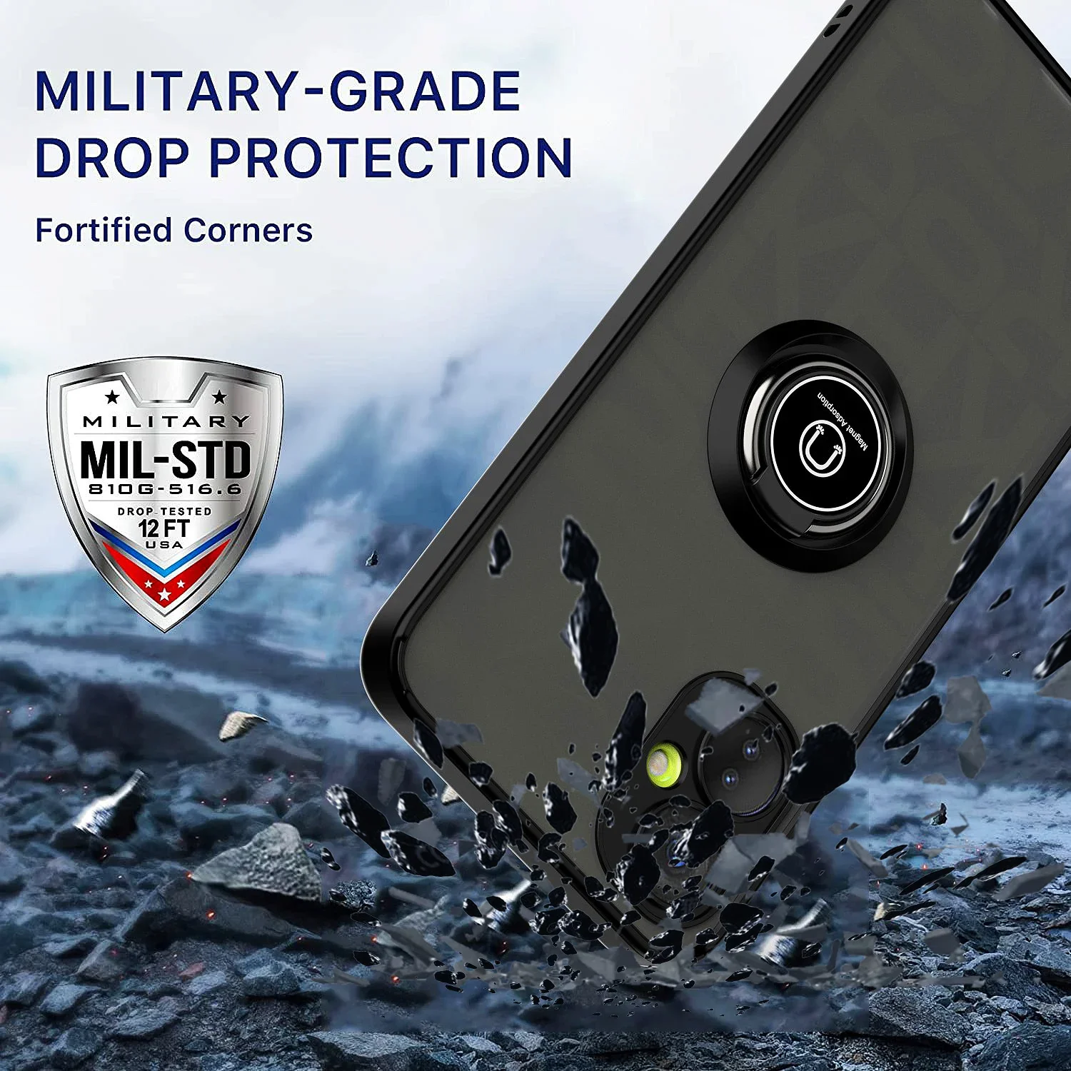 Металлический кольцевой держатель противоударный чехол для Tecno Spark 9 10 Pro 10C 20C Go 2023