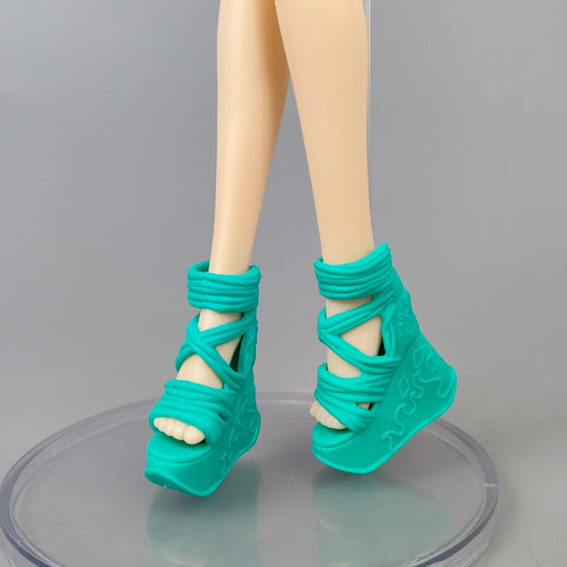 Фото Красочные модные кукольные ботинки для кукол Monster High, высокие ботинки, обувь на каблуке, аксессуары для кукол 1/6, ботинки для демонов, куклы-м... №5