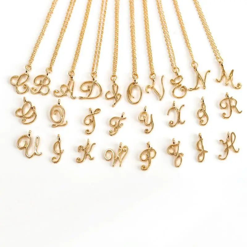 

26 Style Chain Necklace Fashion Exquisite Initials Name Women's Necklace Jewelry Clavicle Chain