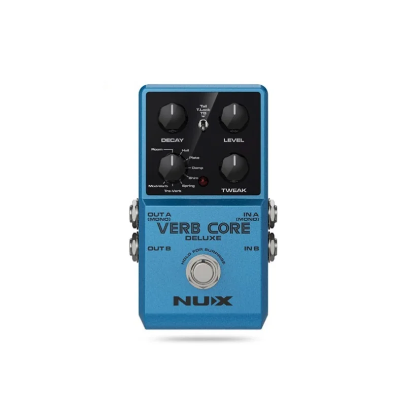 Фото Педаль NUX-Verb Core Deluxe, эффекты электрогитары, универсальная педаль реверберации, поддержка 8 типов, настоящий, буферный бипас №2