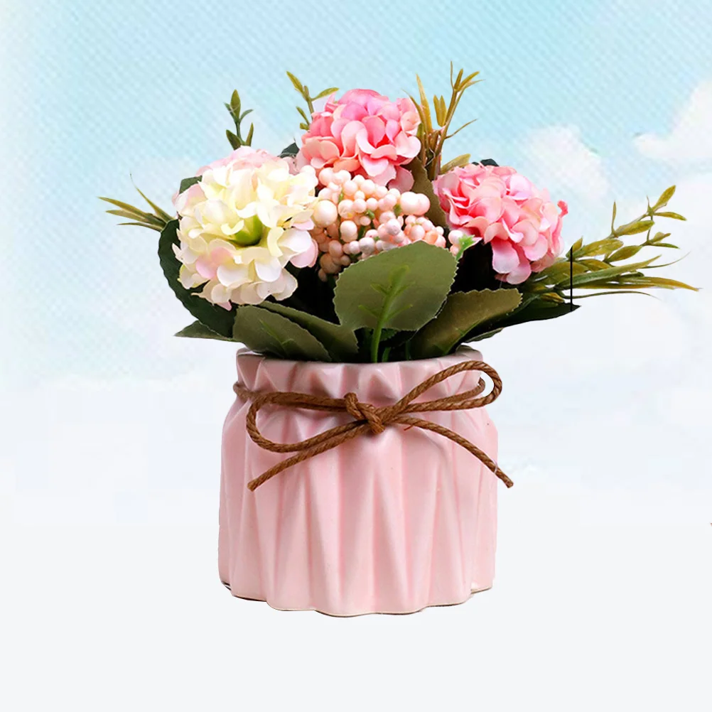

Flower Artificial Bouquet Fake Silk Vase Flowers False Floral Arrangements Potted Decor Non Woven Fabric