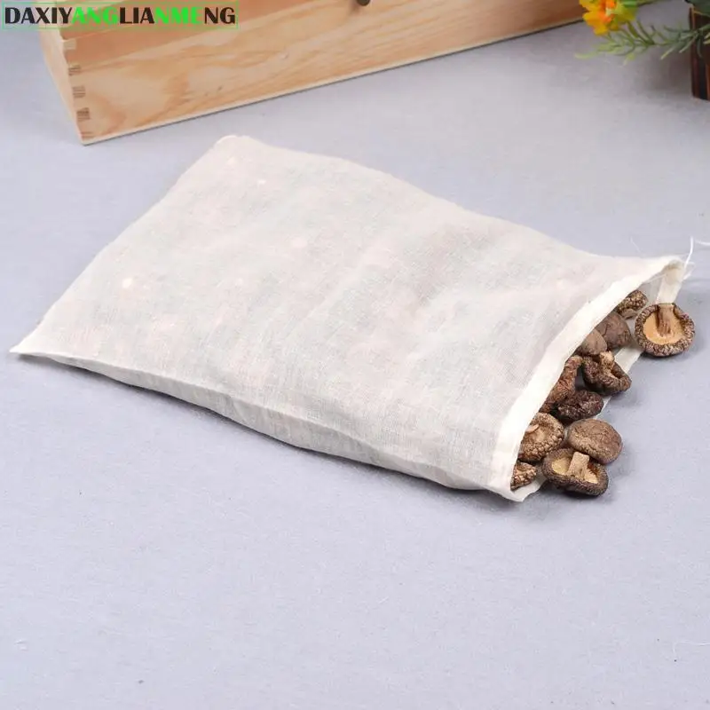 

10 шт./лот 20x30 см 60 Плотность хлопковые мешки для фильтров ручной работы с кулиской жареный тюк (тканевый мешок Hessian) пакет для кипячения воды