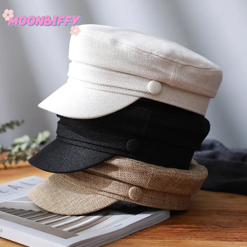 

Berets for Women's Spring Summer Sunhat Beret Female Navy Hat Fashion Casual Octagonal Retro Hats Peaked Cap Girlfriend Gift