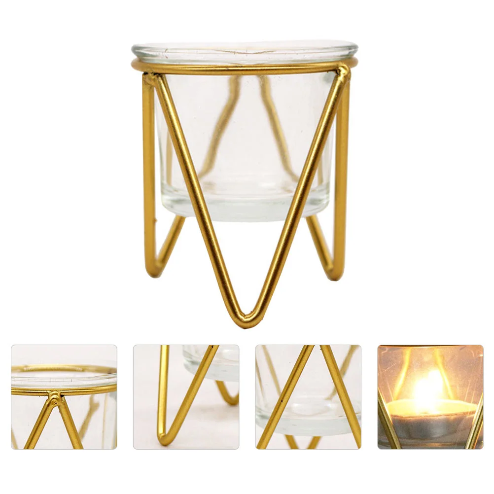 

Holder Stand Tealight Metal Candlestick Wedding Holders Hollowdecorative Table Centrepiece Geometric Scented Votive Desktop Iron