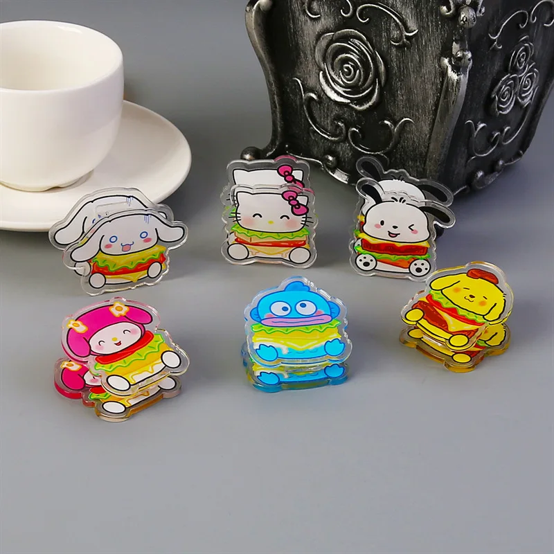 

Sanrio Anime Kuromi Cinnamoroll Kawaii PP Clip Hello Kitty Pompompurin Cute Cartoon Binder Clip Lovely Test Paper Case