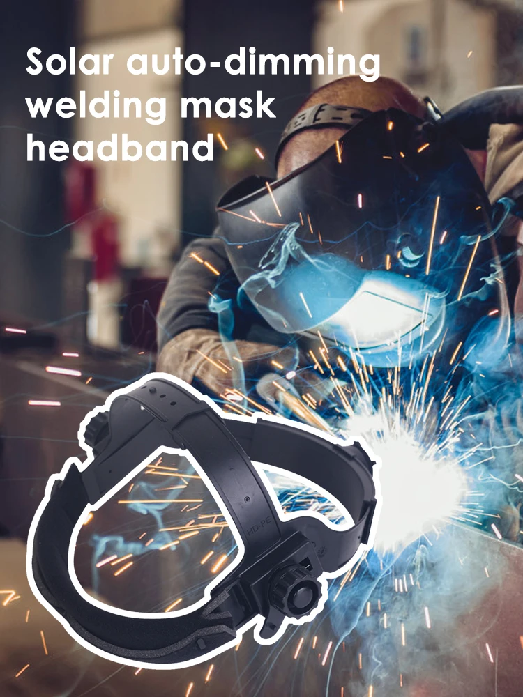 

Adjustable Solar Auto-dimming Welding Mask Headband Welding Cap Head Ring Argon Arc Welding Cap - Round Hole Headband