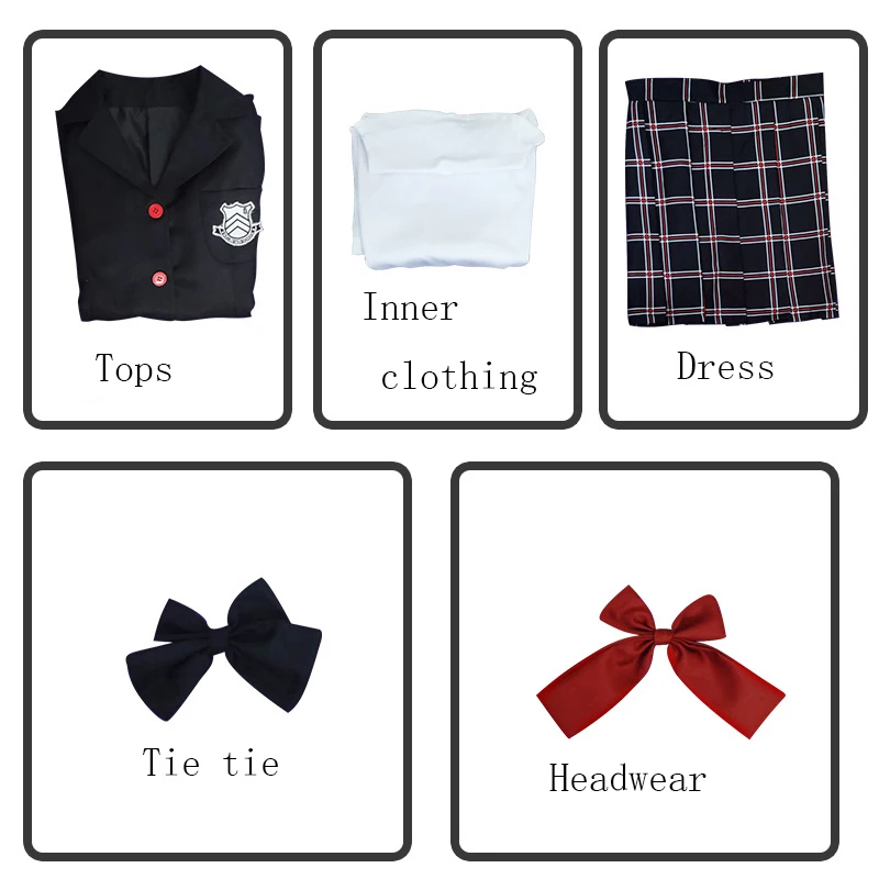 Аниме Persona 5 Касуми Йошизава карнавальный костюм школьная форма платье женский на